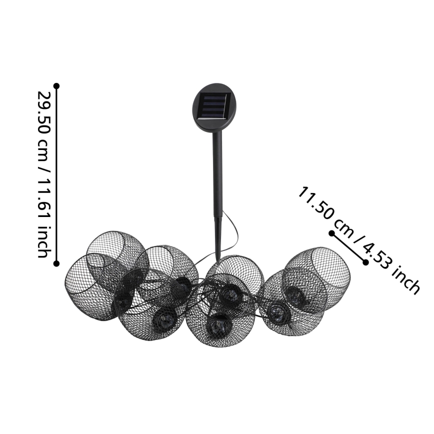Eglo 48964 - Solarny łańcuch LED 8 diod / 3 m, 600 mAh, IP44