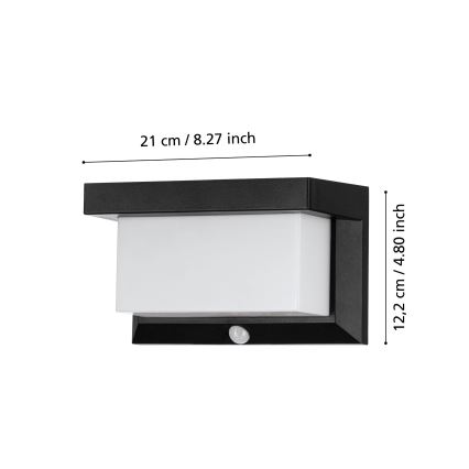 Eglo - LED Solarna lampa ścienna z czujnikiem LED/3,84W/3,7V 2000 mAh IP44