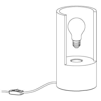 Eglo 49111 - Lampa stołowa LYNTON 1xE27/60W/230V