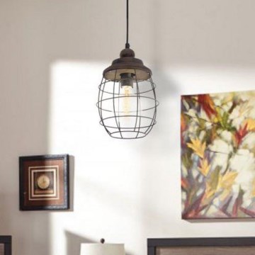 Eglo 49219 - Żyrandol BAMPTON 1xE27/60W/230V