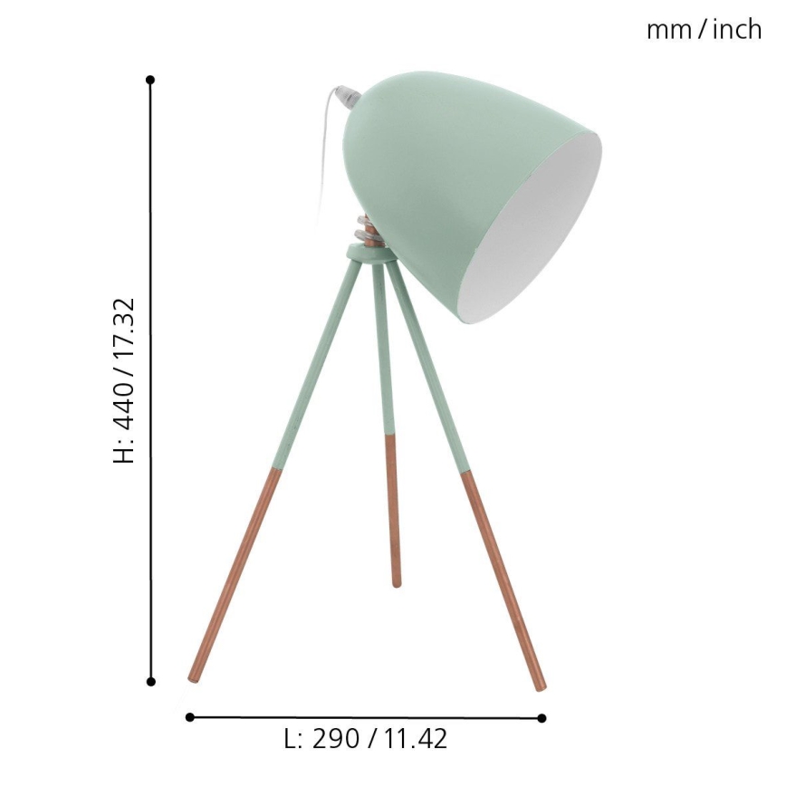 Eglo - Lampa stołowa 1xE27/60W/230V