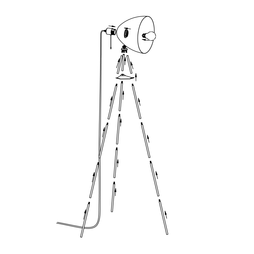 Eglo - Lampa podłogowa 1xE27/60W/230V