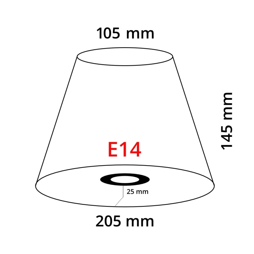 Eglo 49418 - Klosz do lampy podłogowej VINTAGE brązowy E14 śr. 20,5 cm