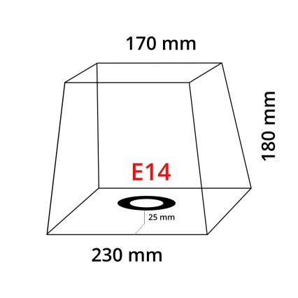 Eglo 49422 - Abażur do lampy stojącej VINTAGE brązowy E14 23x23 cm