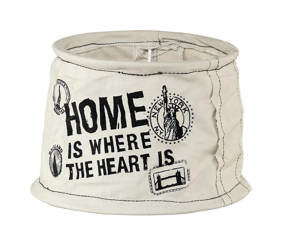 Eglo 49442 - Abażur VINTAGE worek z napisem home E14 śr.20 cm
