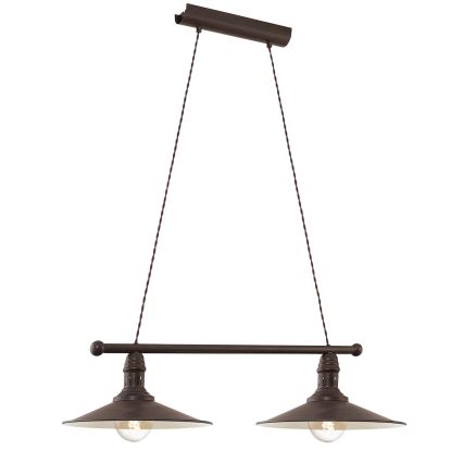 Eglo 49457 - Żyrandol na lince STOCKBURY 2xE27/60W/230V