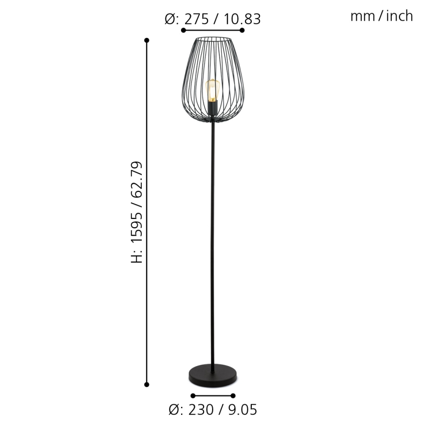 Eglo - Lampa podłogowa 1xE27/60W/230V