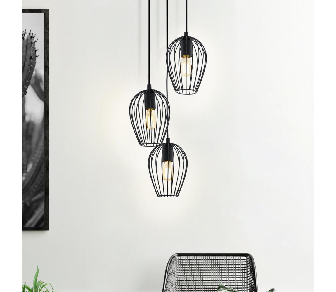 Eglo 49479 - żyrandol NEWTOWN 3xE27/60W/230V