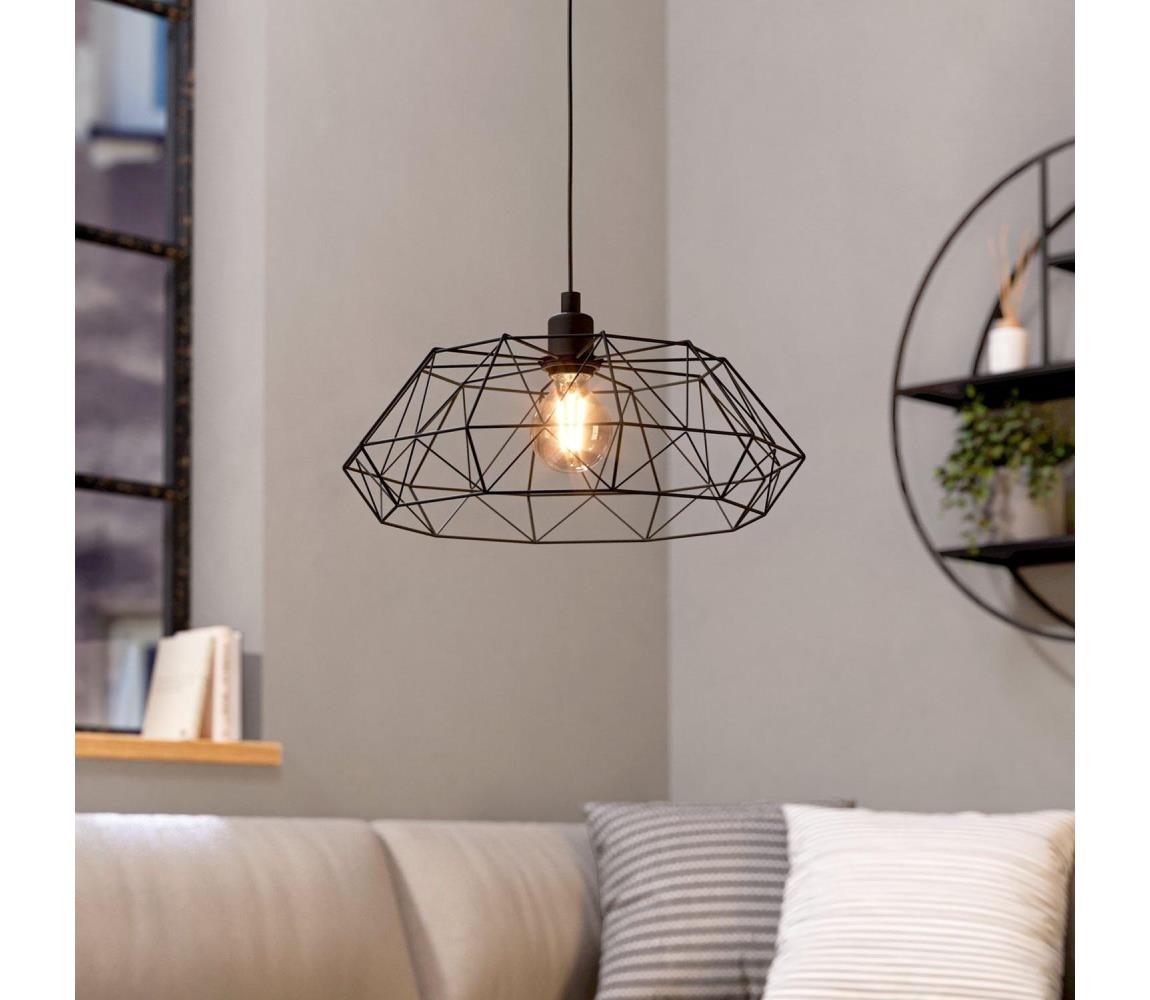 Eglo 49487 - Żyrandol CARLTON 2 1xE27/60W/230V