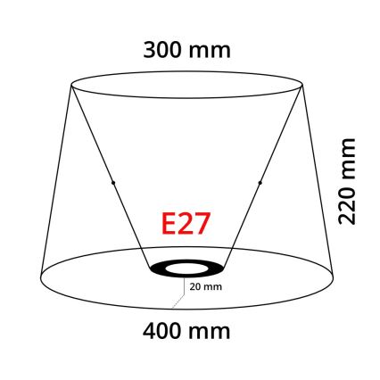 Eglo 49584 - Abażur VINTAGE E27 śr.40 cm