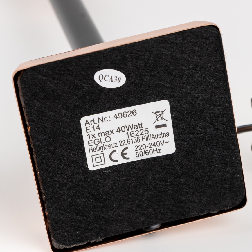 Eglo 49626 - Podstawa lapmy TRUNGLE 1xE14/40W/230V