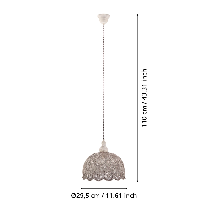 Eglo - Lampa wisząca 1xE27/60W