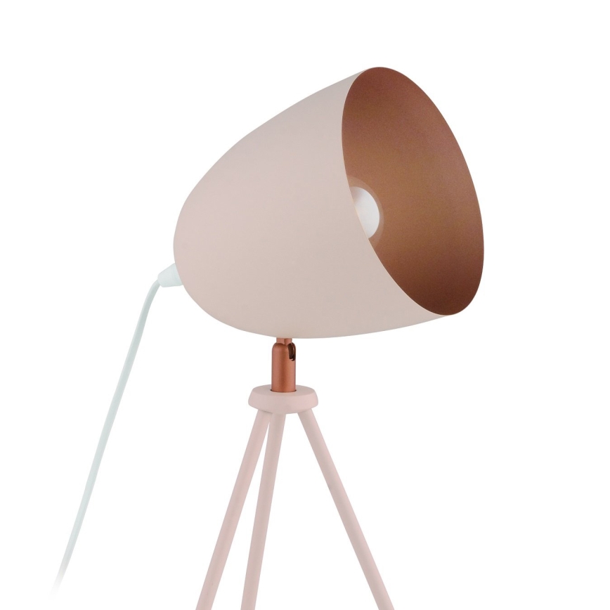 Eglo 49727 - Lampa stołowa CHESTER 1xE27/60W/230V biała/miedziana