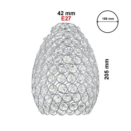 Eglo 49848 - Kryształowy abażur GILLINGHAM E27 śr.15,5 cm