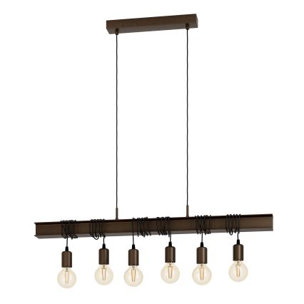 Eglo - Żyrandol na lince TOWNSHEND 6xE27/60W/230V