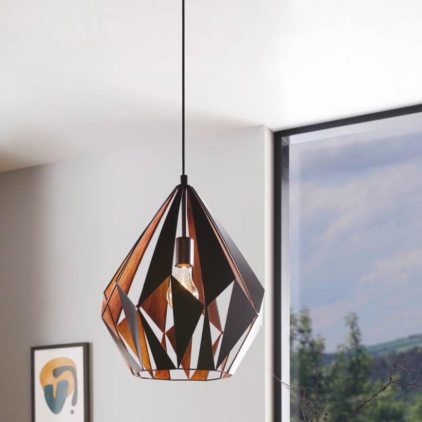 Eglo 49878 - Lampa wisząca CARLTON 1 1xE27/60W/230V