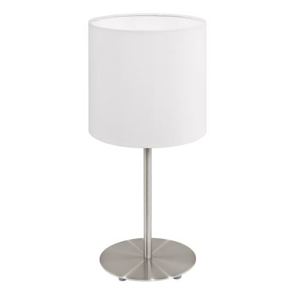 Eglo 54744 - Lampa stołowa ANADIA 1xE14/40W/230V biała/matowy chrom