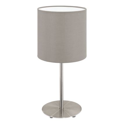 Eglo 54745 - Lampa stołowa ANADIA 1xE14/40W/230V taupe/matowy chrom