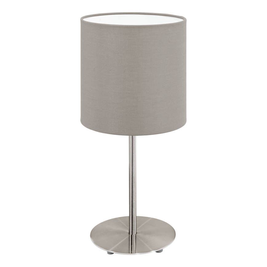 Eglo 54745 - Lampa stołowa ANADIA 1xE14/40W/230V taupe/matowy chrom