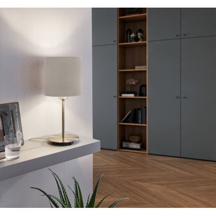 Eglo 54745 - Lampa stołowa ANADIA 1xE14/40W/230V taupe/matowy chrom