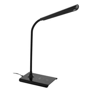Eglo 55122 - LED Ściemniana lampa biurkowa z bezprzewodowym ładowaniem LED/5,5W/230V czarna