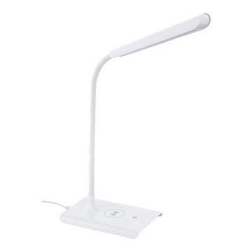 Eglo 55123 - ściemniana lampa stołowa LED z bezprzewodowym ładowaniem LED/5,5W/230V biała