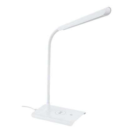 Eglo 55123 - ściemniana lampa stołowa LED z bezprzewodowym ładowaniem LED/5,5W/230V biała