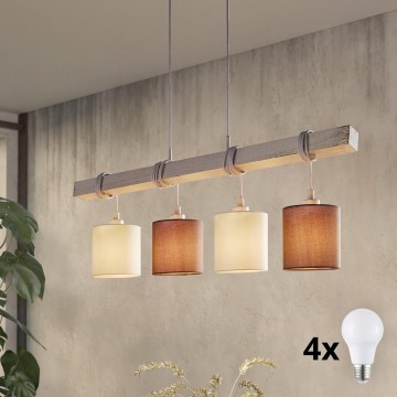 Eglo 55206 - Lampa wisząca LED na lince TOWNSHEND 4xE27/60W/230V