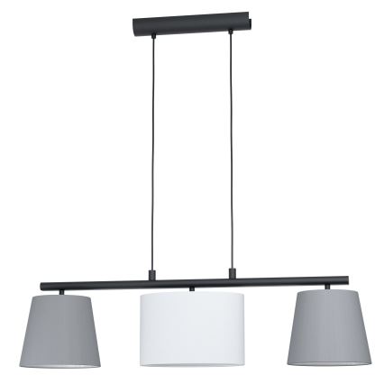 Eglo 55207 - Żyrandol na lince ALMEIDA 3xE14/25W/230V szary