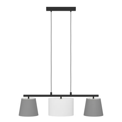 Eglo 55207 - Żyrandol na lince ALMEIDA 3xE14/25W/230V szary