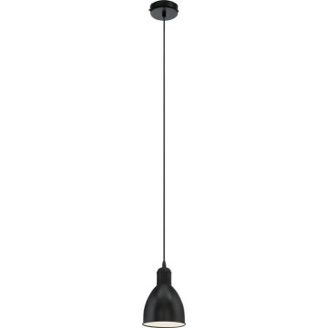 Eglo 55243 - Lampa wisząca na przewodzie PRIDDY 1xE27/60W/230V czarna