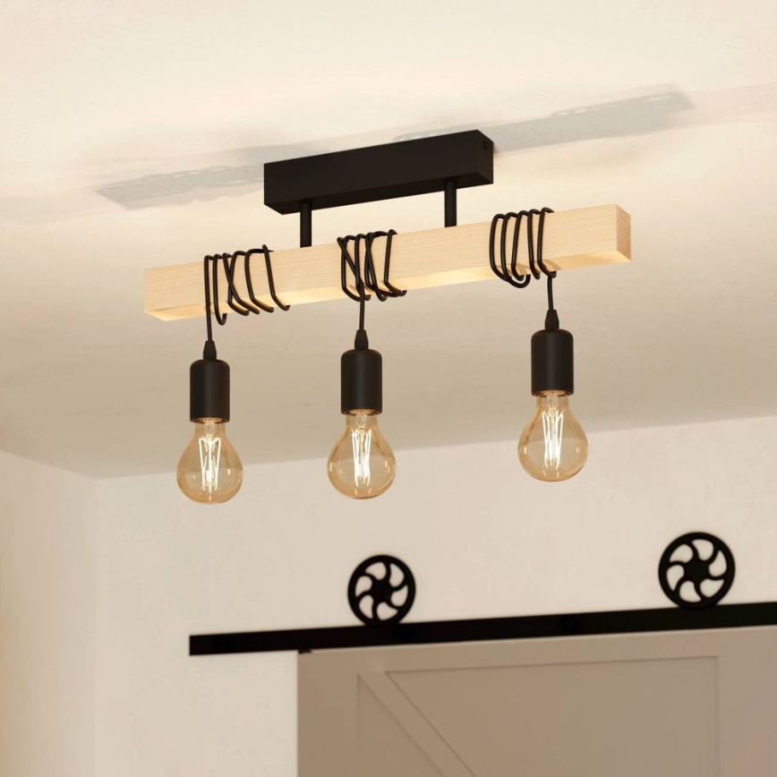 Eglo 55247 - Przysufitowy żyrandol TOWNSHEND 3xE27/60W/230V