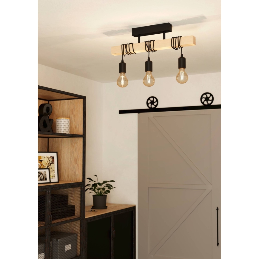 Eglo 55247 - Przysufitowy żyrandol TOWNSHEND 3xE27/60W/230V
