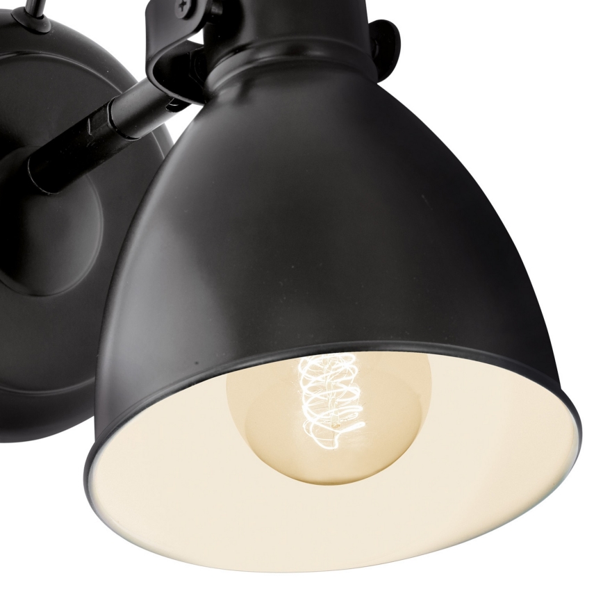 Eglo 55261 - Lampa ścienna PRIDDY 1xE27/40W/230V czarna