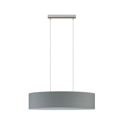 Eglo 55276 - Lampa wisząca na lince PASTERI 2xE27/60W/230V szara