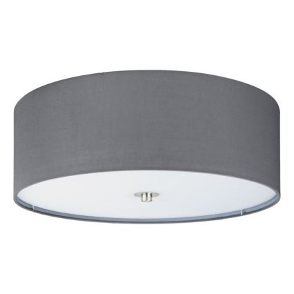 Eglo 55277 - Lampa sufitowa PASTERI, 3xE27/25W/230V, średnica 47,5 cm, kolor szary