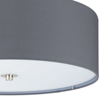 Eglo 55277 - Lampa sufitowa PASTERI, 3xE27/25W/230V, średnica 47,5 cm, kolor szary