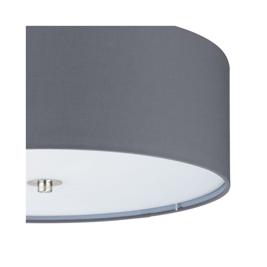 Eglo 55277 - Lampa sufitowa PASTERI, 3xE27/25W/230V, średnica 47,5 cm, kolor szary