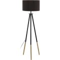 Eglo 55291 - Lampa podłogowa BIDFORD 1xE27/60W/230V czarny/brązowy