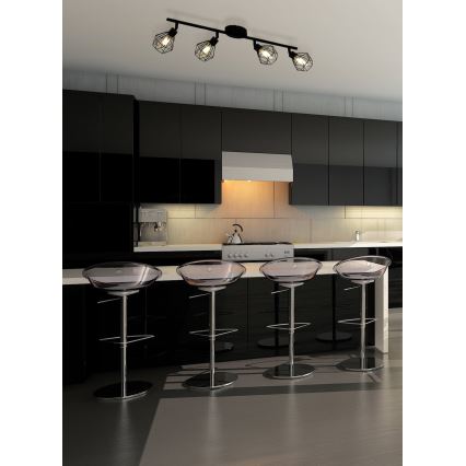 Eglo 55301 - Oprawa punktowa LED ZAPATA 4xG9/3W/230V czarna