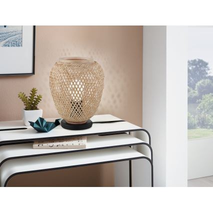 Eglo 55699 - Lampa stołowa DEMBLEBY 1xE27/40W/230V beżowa
