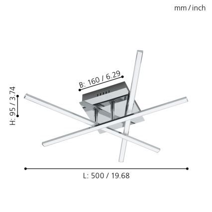 Eglo 55707 - Lampa sufitowa LED 3xLED/3,5W/230V