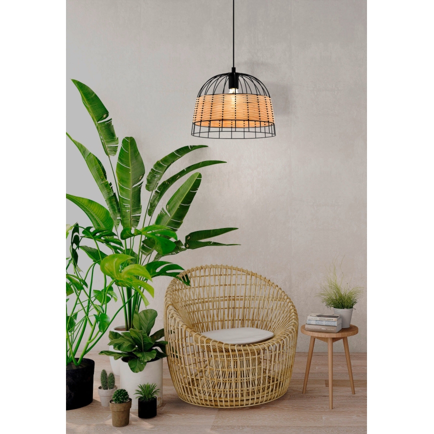 Eglo 55709 - Żyrandol na lince ANWICK 1xE27/40W/230V rattan