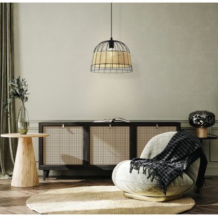 Eglo 55709 - Żyrandol na lince ANWICK 1xE27/40W/230V rattan