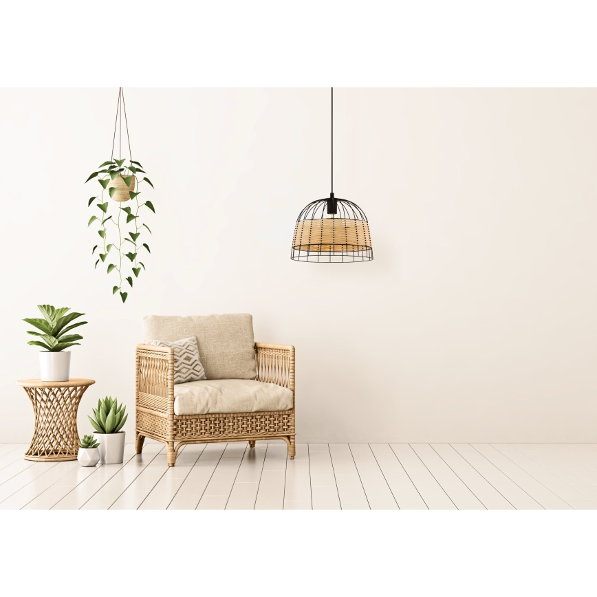 Eglo 55709 - Żyrandol na lince ANWICK 1xE27/40W/230V rattan