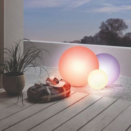 Eglo 55784 - LED RGBW Oświetlenie zewnętrzne MONTEROLO-C 1xE27/9W/230V IP65 śr. 39 cm + pilot zdalnego sterowania