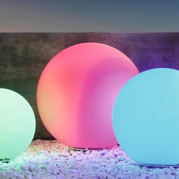 Eglo 55788 - LED RGBW Lampa zewnętrzna MONTEROLO-C 1xE27/9W/230V 2700-6500K IP65 śr. 50 cm + pilot zdalnego sterowania