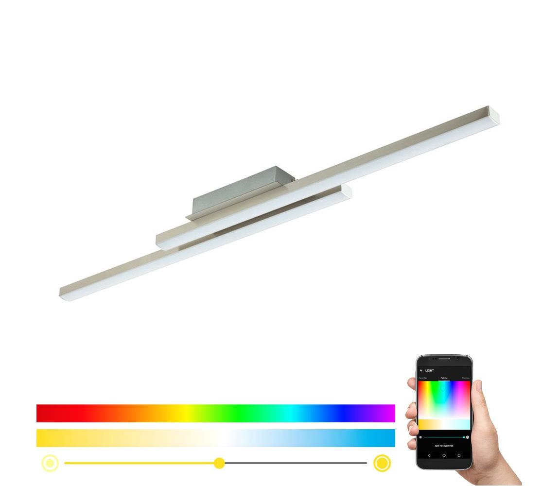 Eglo 55971 - LED RGBW ściemnialna lampa sufitowa FRAIOLI-C LED/34W/230V, chrom, z pilotem