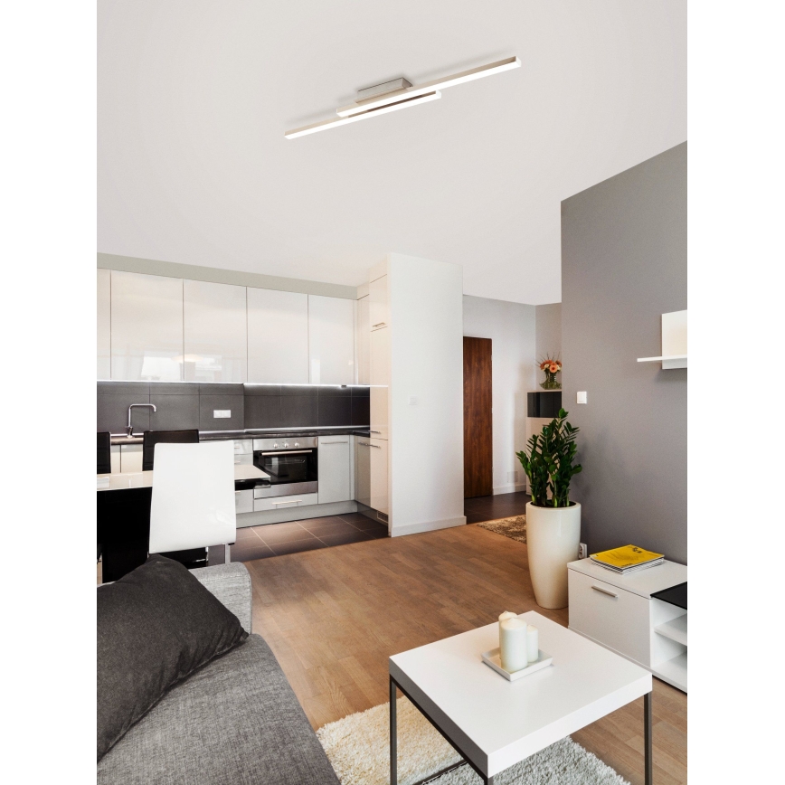 Eglo 55971 - LED RGBW ściemnialna lampa sufitowa FRAIOLI-C LED/34W/230V 2700-6500K matowy chrom + pilot zdalnego sterowania