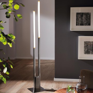 Eglo 55972 - LED RGBW ściemnialna lampa stojąca FRAIOLI-C LED/34W/230V 2700-6500K matowy chrom + pilot zdalnego sterowania